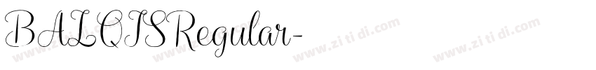 BALQISRegular字体转换