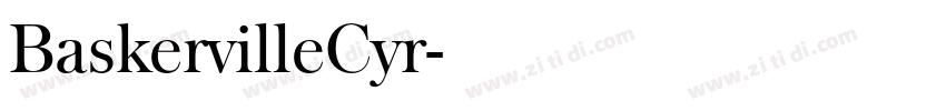BaskervilleCyr字体转换
