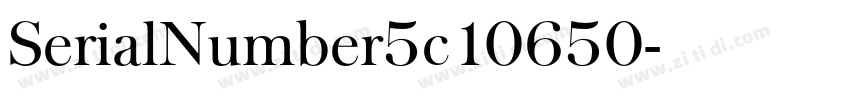 SerialNumber5c10650字体转换