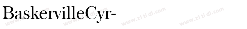 BaskervilleCyr字体转换