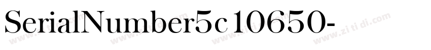 SerialNumber5c10650字体转换