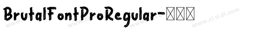 BrutalFontProRegular字体转换