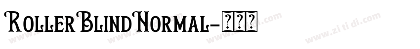 RollerBlindNormal字体转换