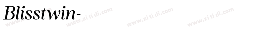 Blisstwin字体转换