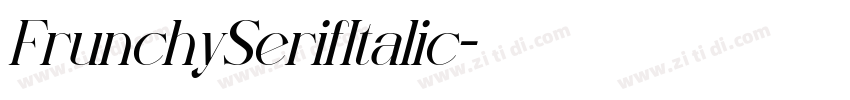 FrunchySerifItalic字体转换