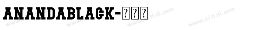 AnandaBlack字体转换