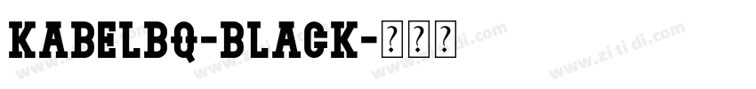 KabelBQ-Black字体转换