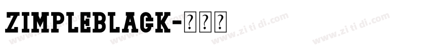 ZimpleBlack字体转换