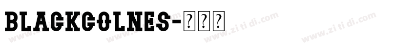 BlackColnes字体转换