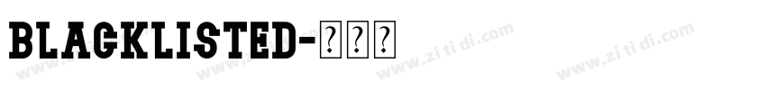 Blacklisted字体转换