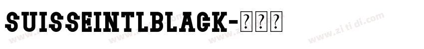 SuisseIntlBlack字体转换