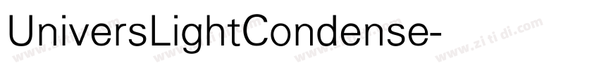 UniversLightCondense字体转换