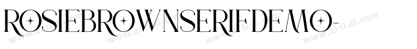 RosieBrownSerifDemo字体转换 RosieBrownSerifDemo字体转换