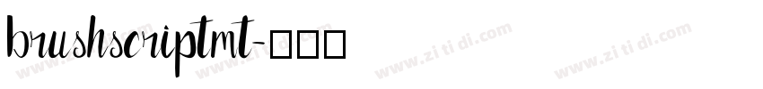brushscriptmt字体转换