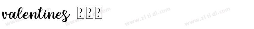 valentines字体转换