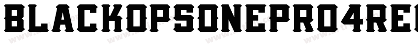 BlackOpsOnePro4Regul字体转换