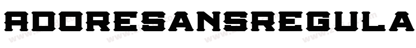 AdoreSansRegula字体转换