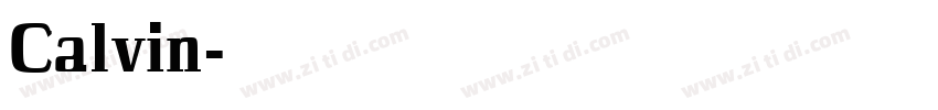 Calvin字体转换