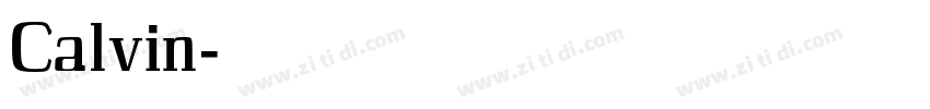 Calvin字体转换