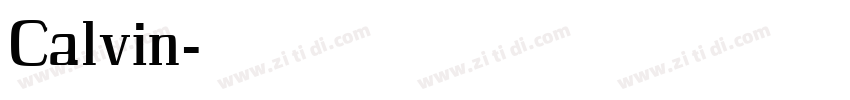 Calvin字体转换