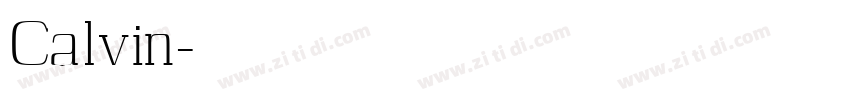 Calvin字体转换