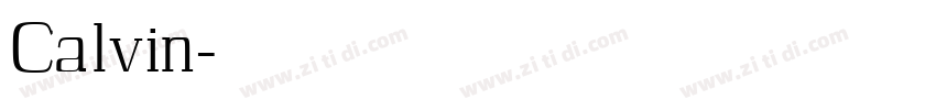 Calvin字体转换