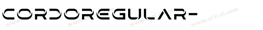 CordoRegular字体转换