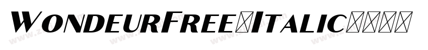 WondeurFree-Italic字体转换