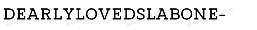 DearlylovedSlabOne字体转换