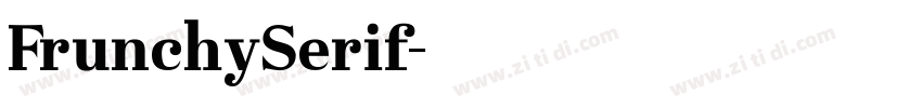 FrunchySerif字体转换