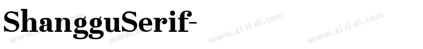 ShangguSerif字体转换