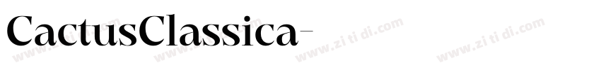 CactusClassica字体转换
