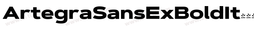 ArtegraSansExBoldIt字体转换