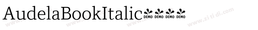 AudelaBookItalic字体转换
