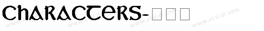 CHARACTERS字体转换