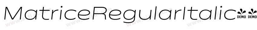 MatriceRegularItalic字体转换