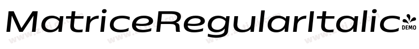 MatriceRegularItalic字体转换