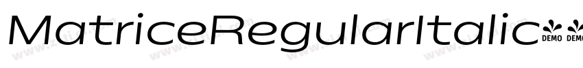 MatriceRegularItalic字体转换