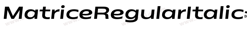 MatriceRegularItalic字体转换