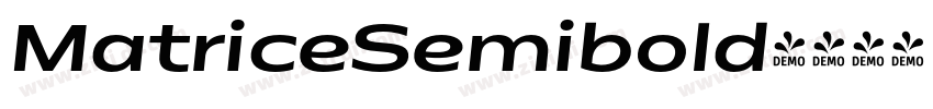 MatriceSemibold字体转换