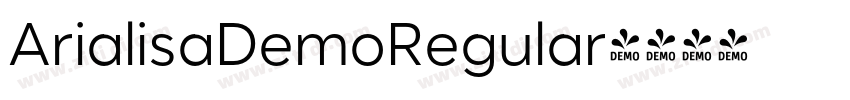 ArialisaDemoRegular字体转换