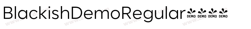 BlackishDemoRegular字体转换