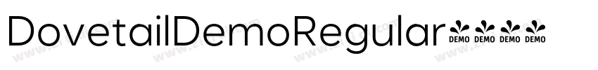 DovetailDemoRegular字体转换