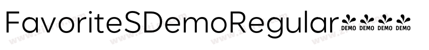FavoriteSDemoRegular字体转换