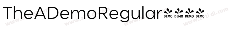 TheADemoRegular字体转换