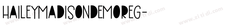 HaileyMadisonDemoReg字体转换