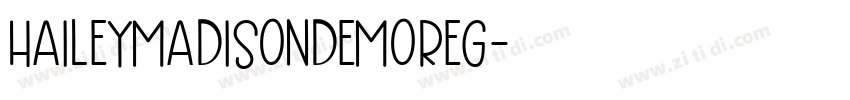 HaileyMadisonDemoReg字体转换