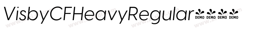 VisbyCFHeavyRegular字体转换