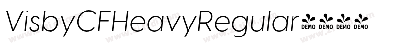 VisbyCFHeavyRegular字体转换