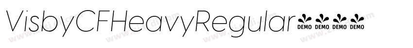 VisbyCFHeavyRegular字体转换